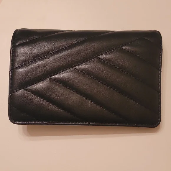 Tory Burch KIRA Chevron Quilted Lamb Leather Bi-Fold Wallet 🩷 - Picture 5 of 12